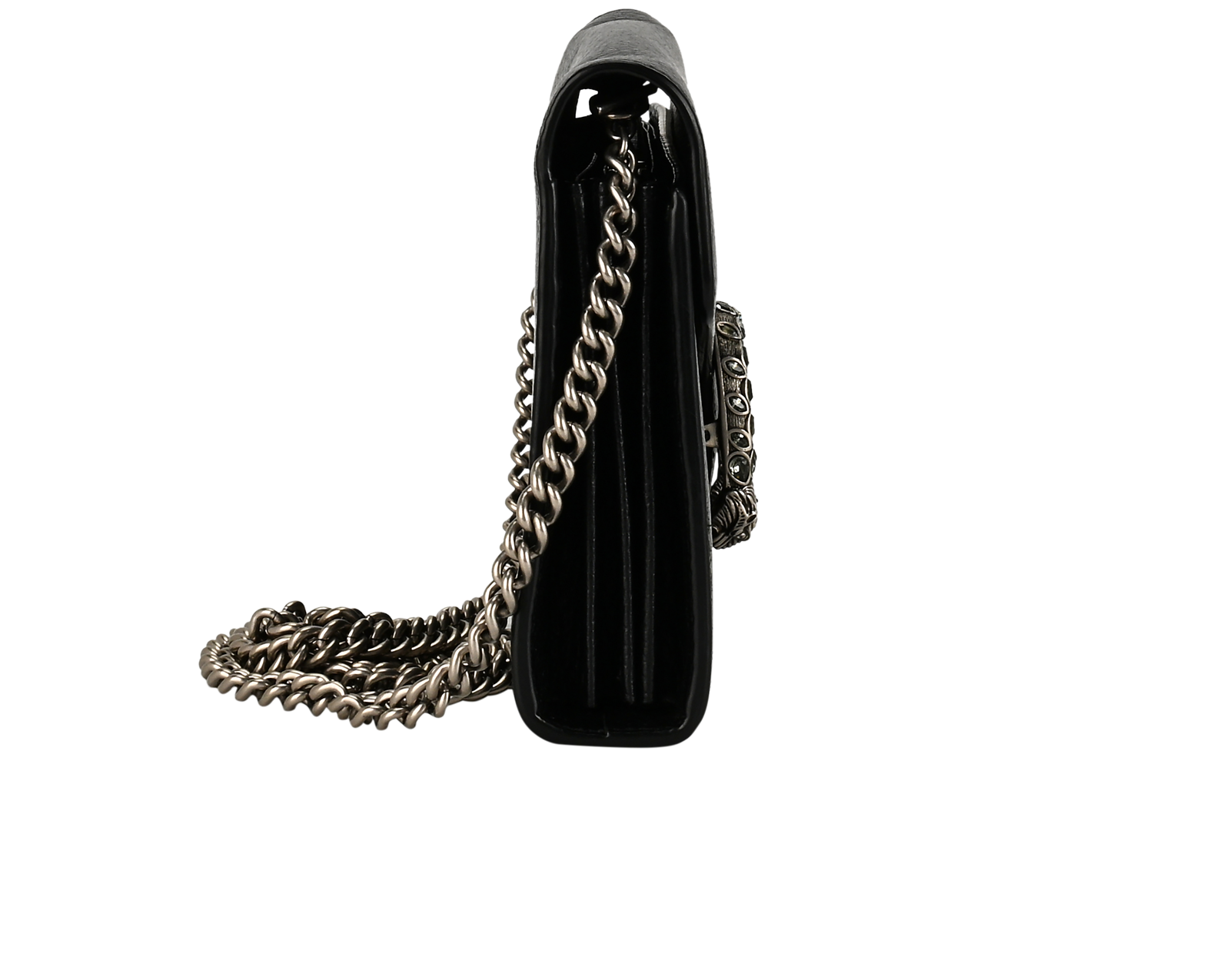 Dionysus Wallet On Chain, &pound;830, Handbags, Black, Leather, Side view